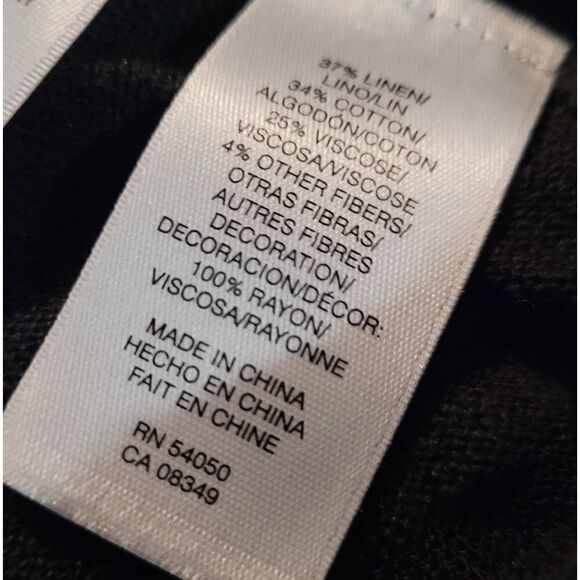 Anne Klein Linen Blend Cardigan with Bling Details 0X - Picture 3 of 6